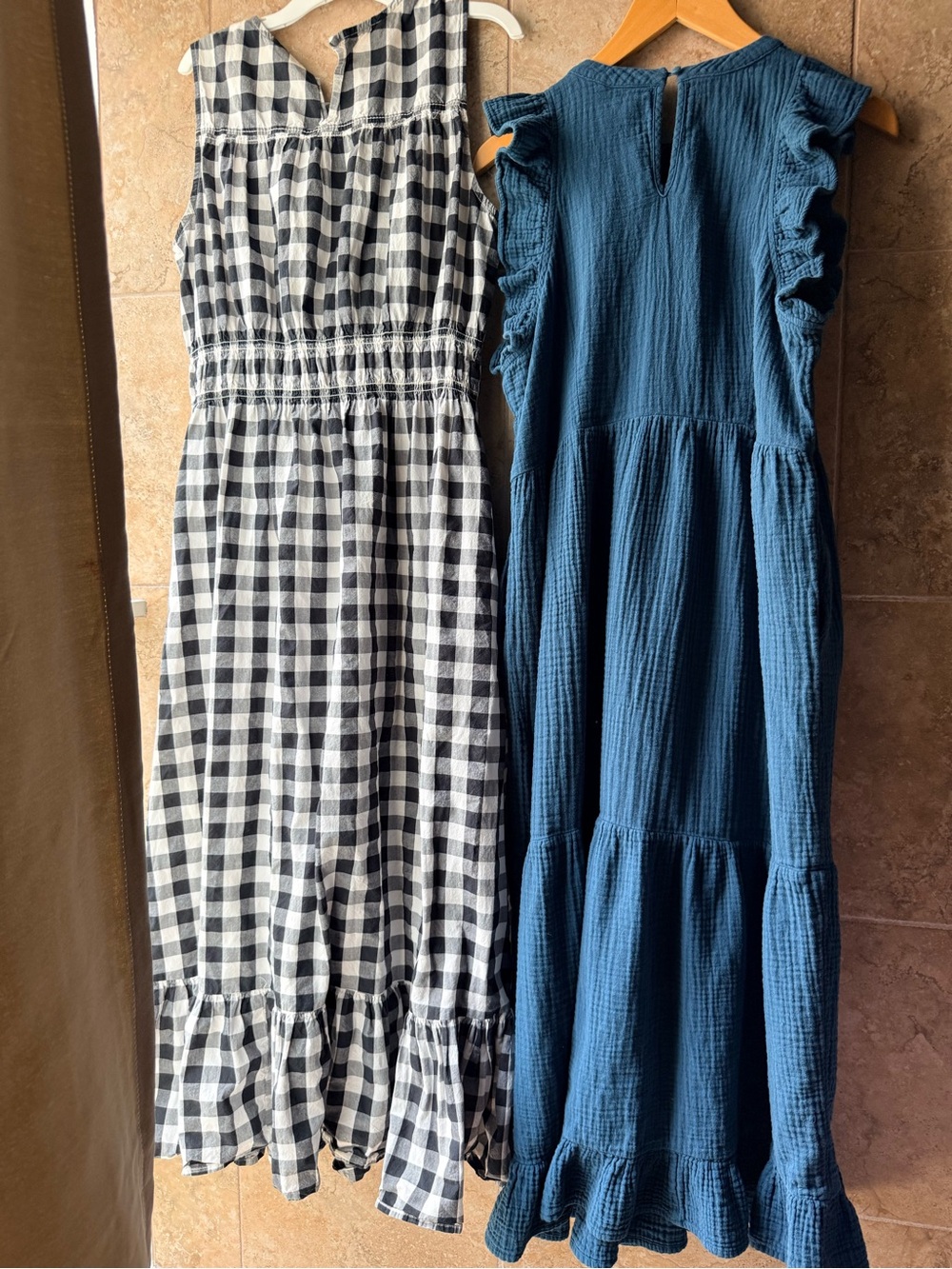 Target Sundresses Lot of Two Influencer Faves Cotton Pockets Teal & B/W Gingham - Picture 2 of 16